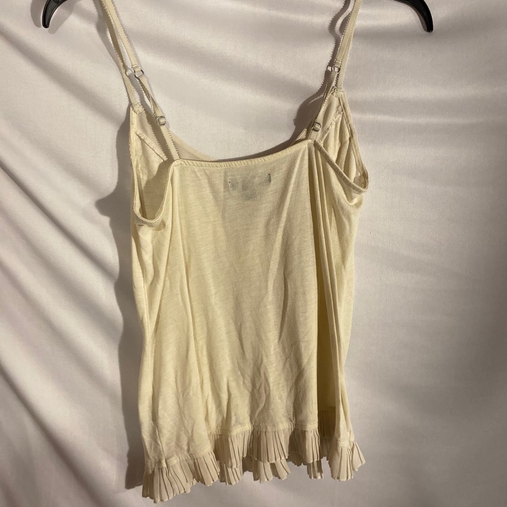 American Eagle Ruffled Cream Cami - Picture 2 of 3